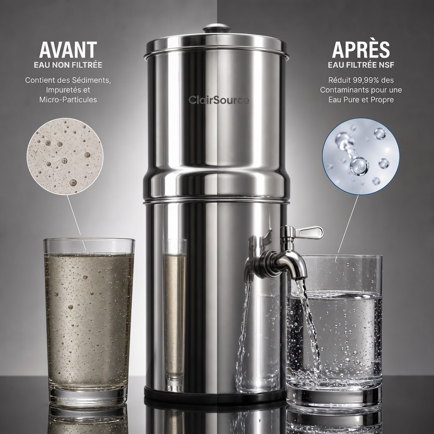 Système de filtration par Gravité ClairSource